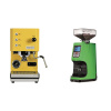Profitec GO, yellow + Eureka Atom 60, kawasaki green