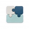Melii Desiatový box Puzzle 850 ml - Luxe mätový/modrý