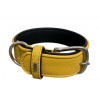 Bafpet Kožený obojok EXCLUSIVE 66cm/40mm žltá