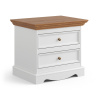 PROXIMA.store - Rustikálny nočný stolík - BELLUNO ELEGANTE FARBA: biela - dub
