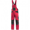 Pracovné nohavice na traky CXS SOLIS, pánske Veľkosť: 62, Farebnosť: Červená/čierna