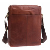 Pánská kožená taška přes rameno Sendi Design B-701 koňakově hnědá
