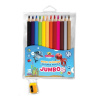 MINI-MINI Školské farbičky JUMBO 12ks + strúhadlo, 312221009