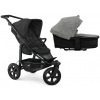 TFK Mono3 2v1 Black Combi carrycot + Seat unit Nafukovacie kolesá Hlboká vanička Premium Grey