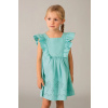 Dievčenské bavlnené šaty Mayoral 3939.6L.Mini.PPY2 tyrkysová 92
