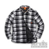 Worker Padded Checked Shirt Black/White - L Scruffs
