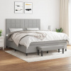 zahrada-XL Boxspring posteľ s matracom bledosivá 180x200 cm látka 3136613