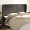 vidaXL Čelo postele so záhybmi tmavosivé 163x23x118/128 cm zamat - Sivá - 5226-147052