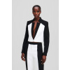 SAKO KARL LAGERFELD COLOUR BLOCK TAILORED JACKET WHITE/BLACK