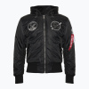 Pánska bunda Alpha Industries MA-1 VF Hood Dark Side black / reflective