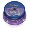 Verbatim DVD+R 16x, 4,7GB, 25 ks (Spindl) 43500
