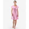 Dámská noční košilka krátký rukáv GINA 19132P růžovofialová pink XL