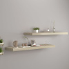Plávajúce nástenné police 2 ks, dubové 90x23,5x3,8 cm, MDF-ForU-323881