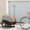 Vozík za bicykel, čierno oranžový 45 kg, železo-ForU-94145