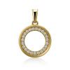 Zlatý prívesok Kruh so zirkónmi