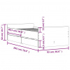 vidaXL Rám postele so zásuvkami biely 90x200 cm - Biela - 33175-174345