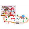 LEAN TOYS Sada železničných koľají Drevené železničné vagóny Budovy 88 El