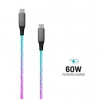 Fixed FIXDLED-CC-RA Svietiaci nabíjací USB-C(M) - USB-C(M), 60W, 1,2m