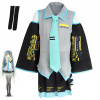 Kostým, maska - Dlhá tyrkysová parochňa anime cosplay hatsune miku (Cosplay hatsune miku halloween modrý kostým)
