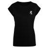 A S Club Ladies Extended Shoulder Tee - black XS
