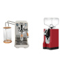 ECM Puristika PID, cream, olive + Eureka Mignon Bravo, CR ferrari red