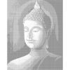 ZUTY Bodkovanie - BUDDHA NA ČERVENOM POZADÍ Rámovanie: bez rámu a bez vypnutia plátna, Rozmer: 40x50 cm