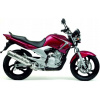 Nálepky na motocykel FOOQS PRE YAMAHA YBR 250 2007-2009 ČERVENÁ K DRMK
