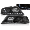 ŠKODA OCTAVIA 04-08 - predné čierna svetlá s LED svietením