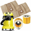 Príslušenstvo k vysávaču - 10x TAŠKY + FILTER PRE KARCHER WD3 WD 3 200 MV3 (10x vrecká + filter pre Karcher WD3 WD 3 200 MV3)