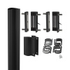 LOCINOX N LINE MAG KIT 3000 C - sada prídržných elektromagnetov, dorazové lišty a madlá, pre krídlové bránky, čierna