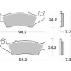Brzdové destičky DP Brakes SDP přední YAMAHA WR 125 (98) rok 98