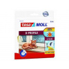 Gumené tesnenie tesamoll® D profil 5393, biela, 9 mm x 6 m, TESA