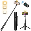 Hobby Life P96D Bluetooth Selfie tyč s mini statívom, diaľkovým ovládaním, 100cm, čierna