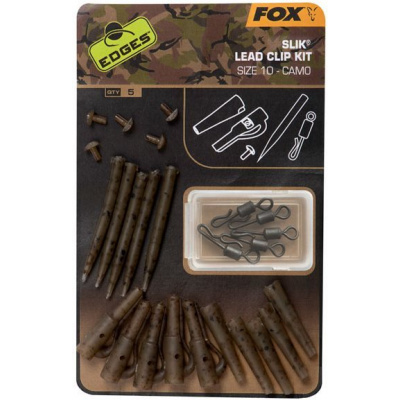 FOX Slik Lead Clip Kit Camo veľkosť 10, 5 ks