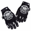 Moto rukavice W-TEC Black Heart Piston Skull Farba čierna, Veľkosť S