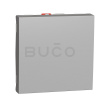 Schneider Electric Unica Vypínač č. 6, 2 moduly, Aluminium