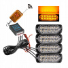 4x 12V 24V VÝSTRAŽNÉ LAMPY STROBOSKOP POMOC ODŤAHOVKA 12 LED