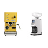 Profitec GO, yellow + Eureka Atom 60, white