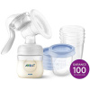 Philips AVENT odsávačka materského mlieka manuálna + VIA 180 ml 5 ks
