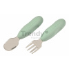 Prvý detský príbor Stainless Steel Pre-Cutlery Sage Green Beaba vidlička a lyžička zelený od 10 mes BE913580 Prvý detský príbor Stainless Steel Pre-Cutlery Sage Green Beaba vidlička a lyžička zelený od 10 mes BE913580