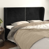 vidaXL Čelo postele so záhybmi čierne 183x23x118/128 cm zamat - Čierna - 102776-202887