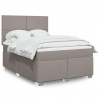 Box spring postel s matrací taupe 140x200 cm textil 3292808