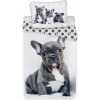 JERRY FABRICS Povlečení Bulldog Bavlna, 140/200, 70/90 cm