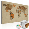 Dekoratívna nástenka - Retro mapa Korková mapa 90x60 (Dekoratívna nástenka - Retro mapa Korková mapa 90x60)