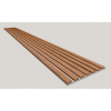 Dekoračný 3D lamelový Akustic panel 265x30x2,4cm Filc MDF Perleť Sivá lamela fólia Dub Jes 3D-F-DJ-PERLET