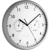 TFA Dostmann TFA - Analoge Wanduhr mit Thermometer und Hygrometer 98.1072 - Strieborná