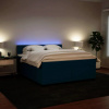 Box spring postel s matrací modrá 180 x 200 cm samet 3288682