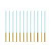 Sviečky na tortu rovné modré, 12 ks