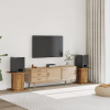 vidaXL Stojany na reproduktor 2ks staré drevo 30x30x40cm kompoz. drevo - Hnedá - 94731-48903