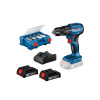 BOSCH Akumulátorová príklepová vŕtačka GSB 185-LI + 82 r. príslušenstvo vr. v kufri (2 x 2,0 Ah batérie + nabíjačka